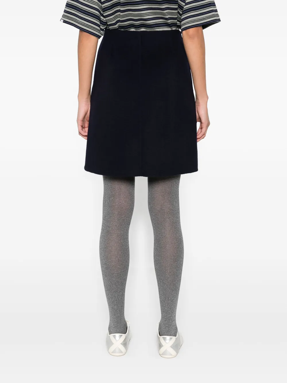 P.a.r.o.s.h Panelled Wool Skirt In Black
