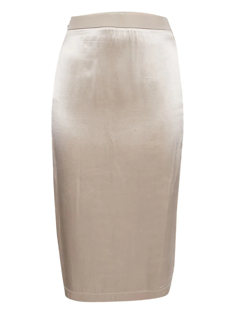 Pre-owned Fendi Satin Midi Skirt