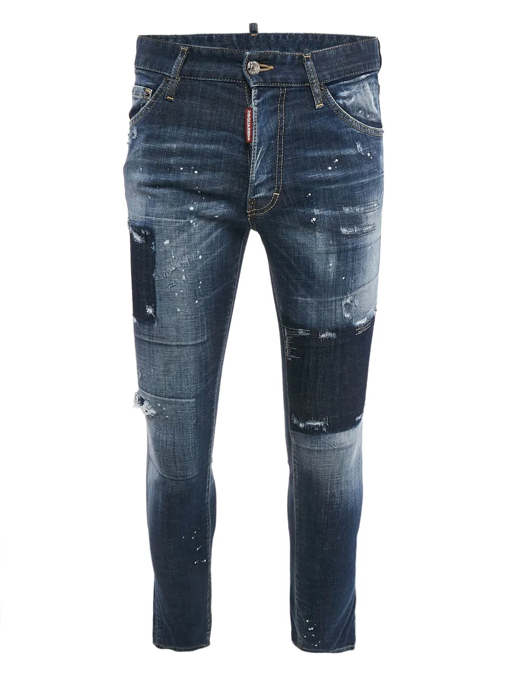 DSQUARED2 Pre-owned Skinny-Jeans im Distressed-Look | Blau | Image 1