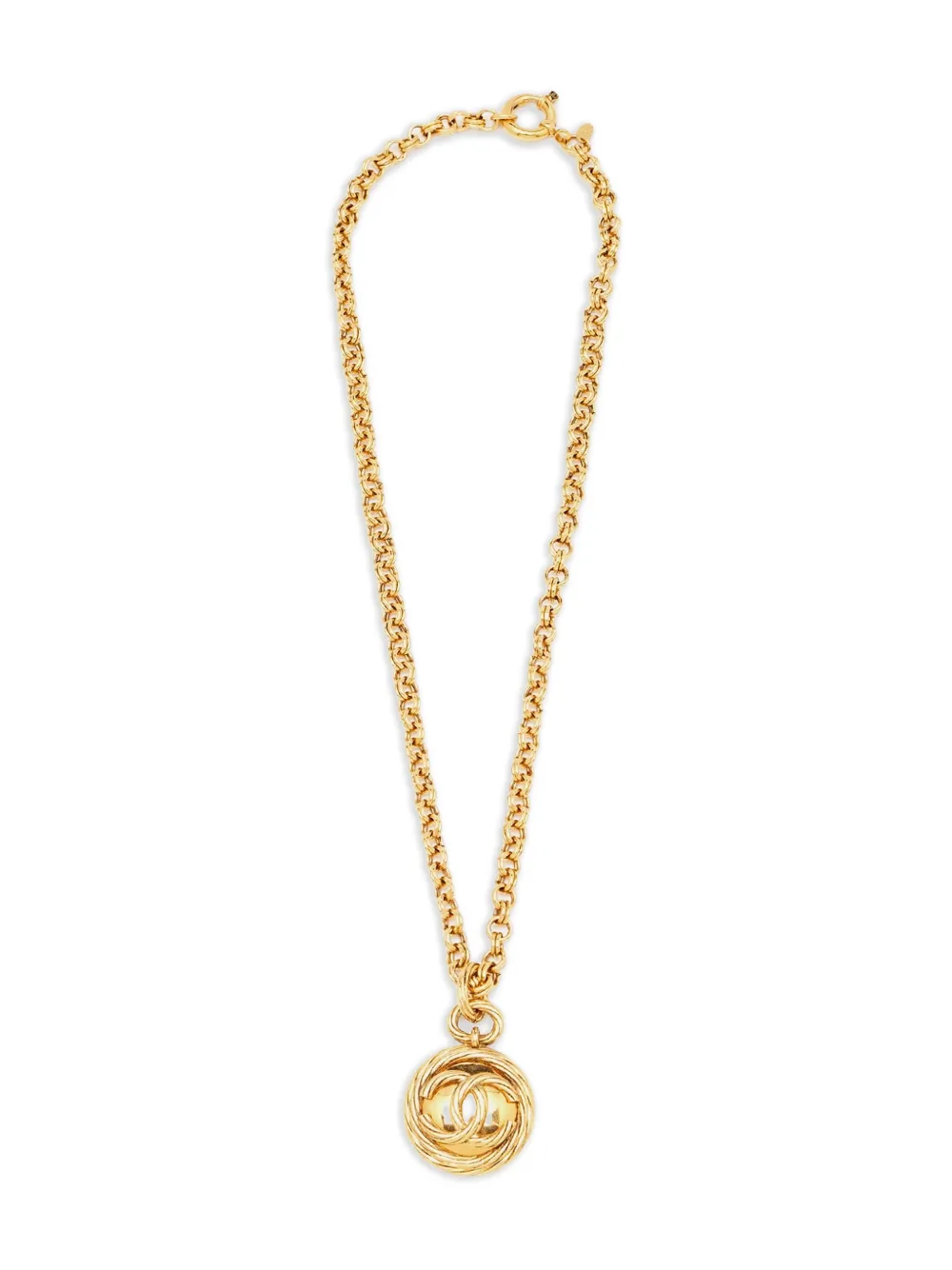 CHANEL Pre-Owned CC-pendant necklace - Oro