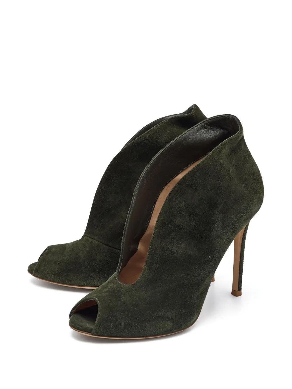 Gianvito Rossi 105 mm leren laarzen met hak - Groen