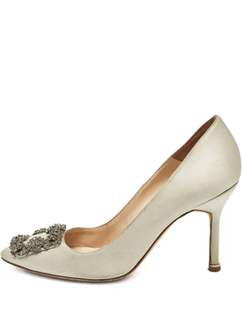 Manolo Blahnik 75mm crystal-embellished pumps 