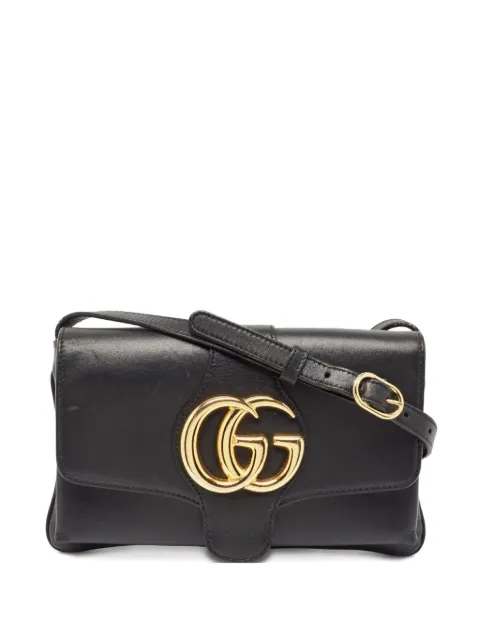 Gucci Pre-Owned leather GG-logo shoulder bag