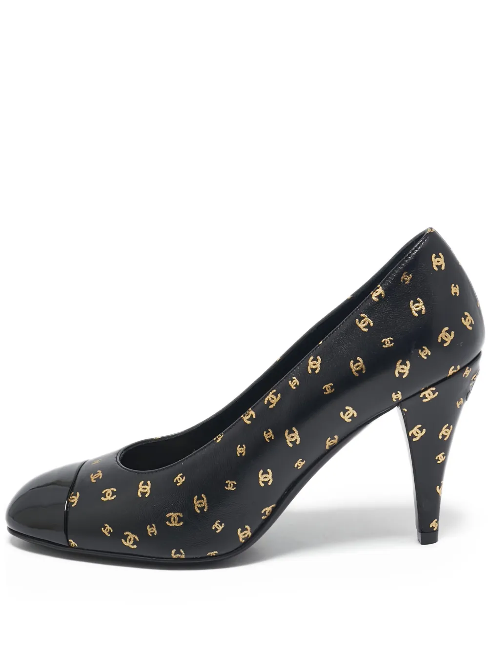 CHANEL Pre-Owned 90mm CC logo pumps | Black | Image 1