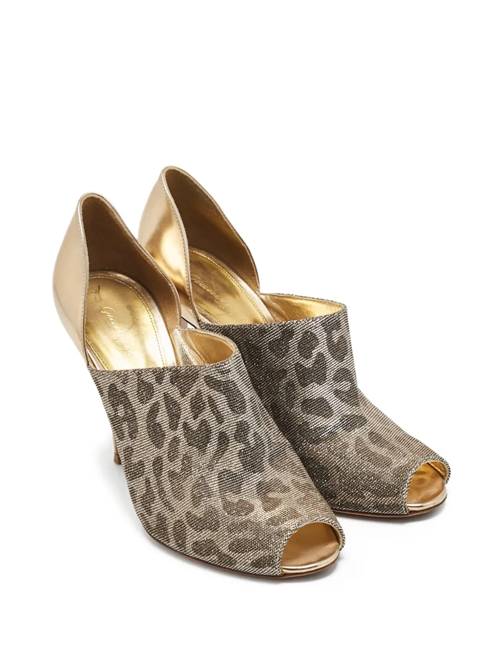 Gianvito Rossi pre-owned 120mm leopard-print peep-toe pumps | Image 2