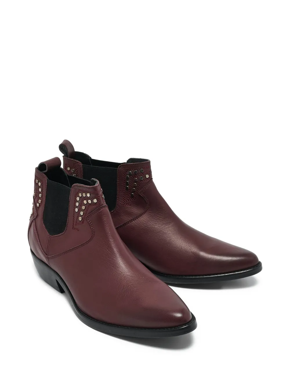 Zadig&Voltaire Leren laarzen met studs - Rood