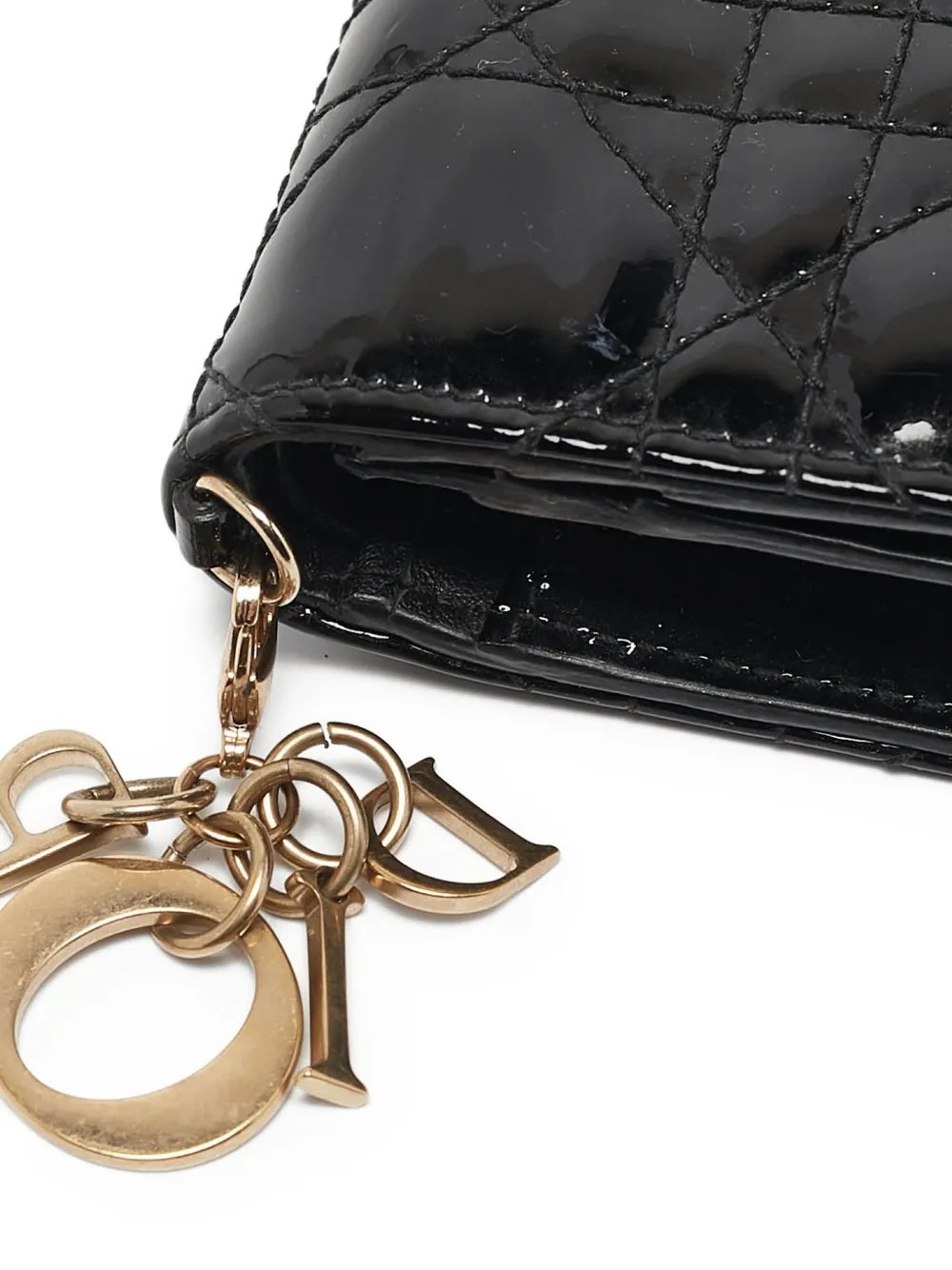 Pre-owned Dior Lady Quilted Wallet