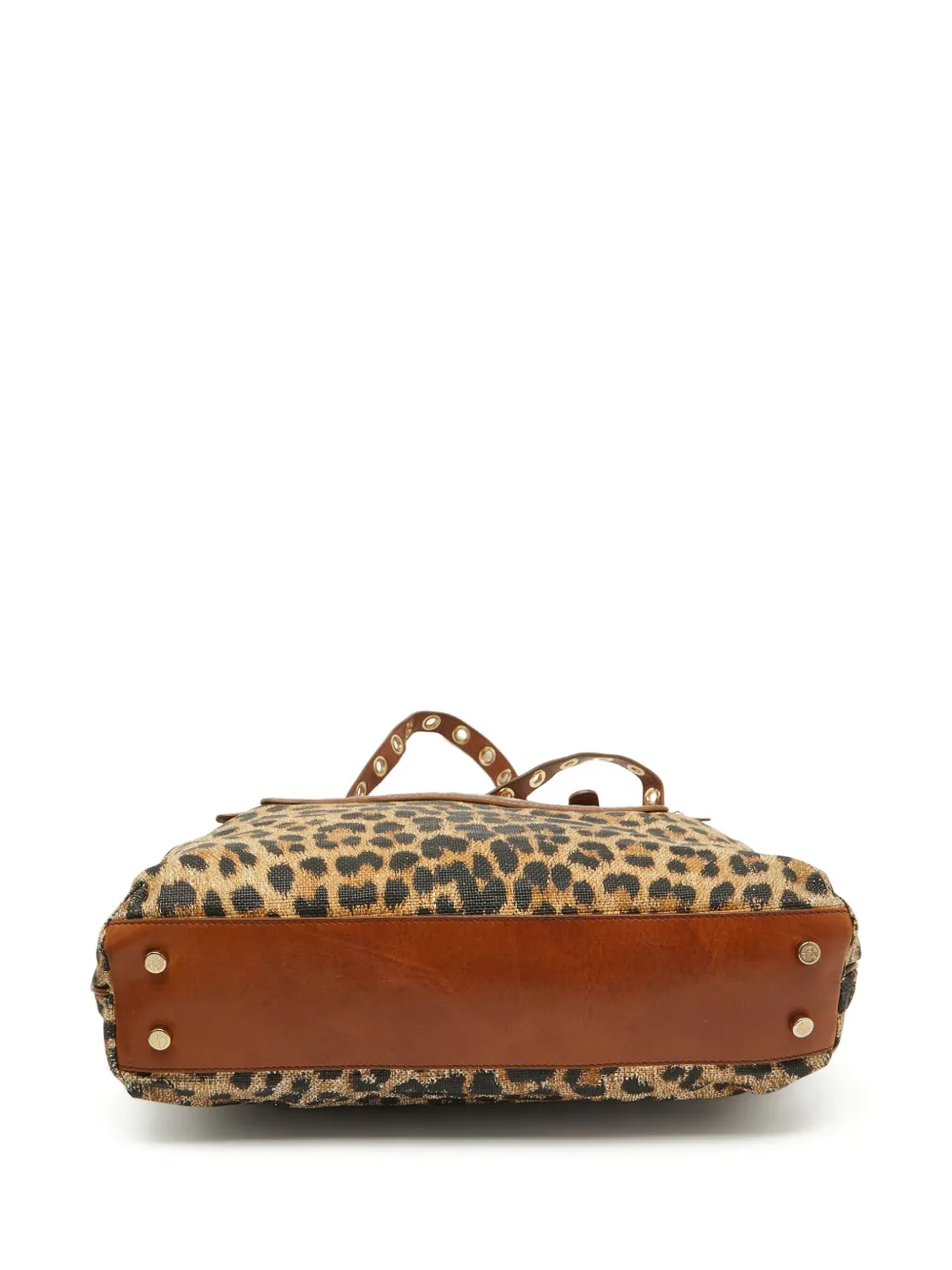 Pre-owned Roberto Cavalli Vintage Leopard Print Tote Bag