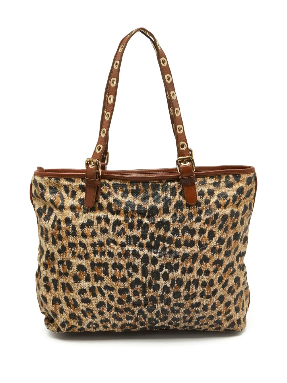 Pre-owned Roberto Cavalli Vintage Leopard Print Tote Bag