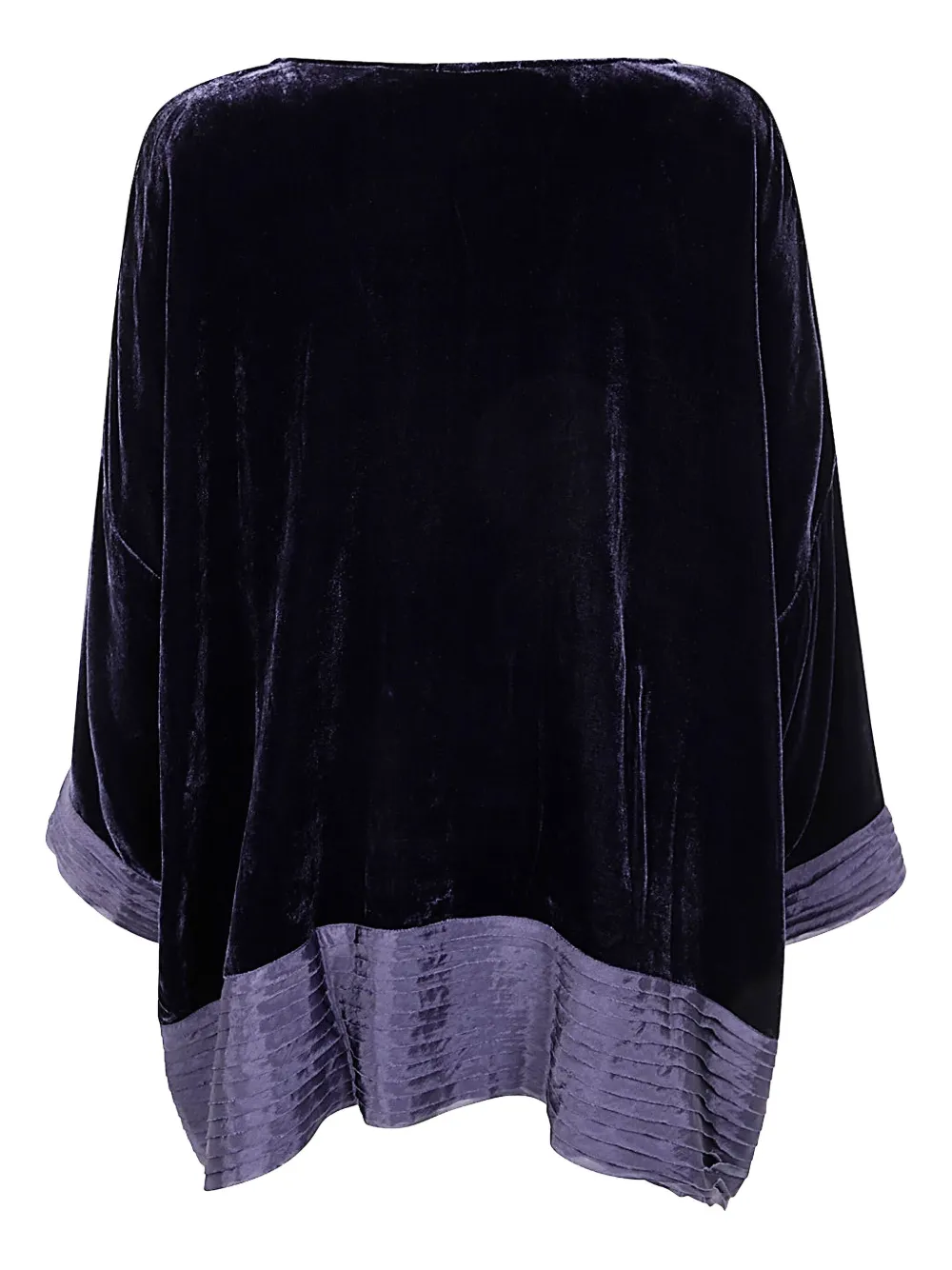 Bianco Levrin velvet pleated-hem top | Blouses | Image 2