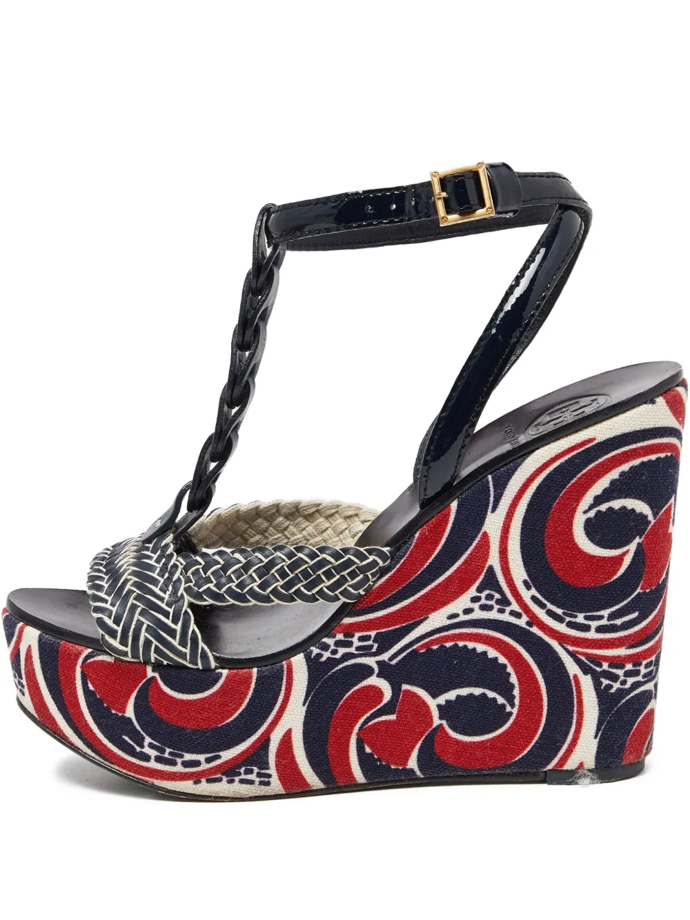 Tory Burch プレオウンド ウェッジサンダル - ブルー Tory Burch プレオウンド ウェッジサンダル - ブルー