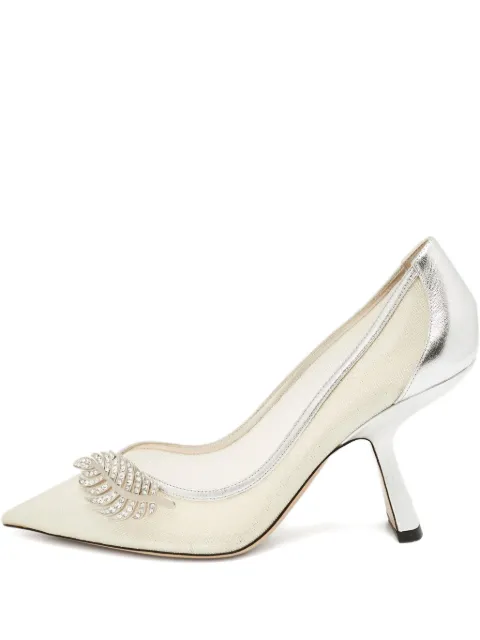 Nicholas Kirkwood pre-owned 100mm leaf-detail pumps