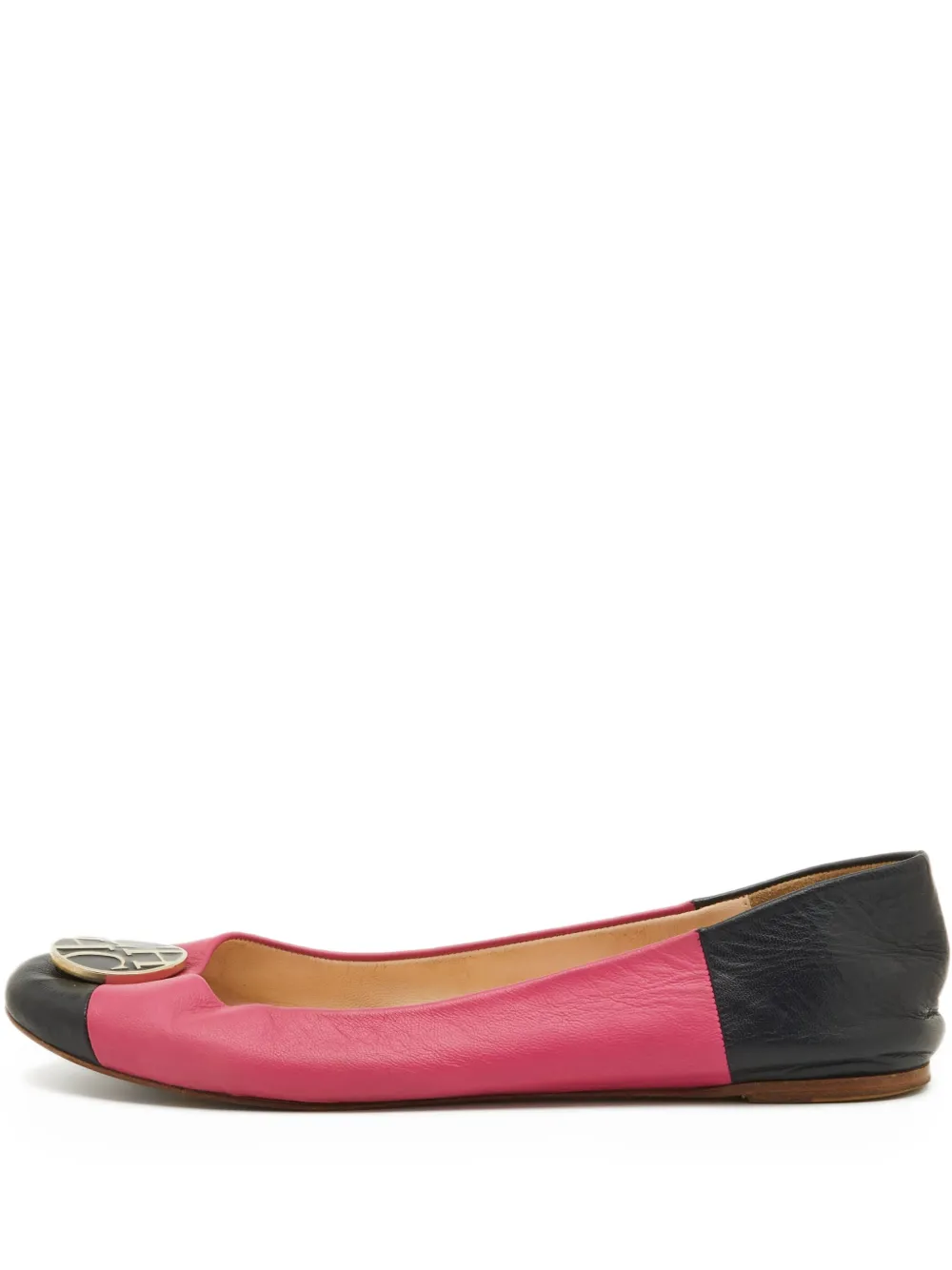 Carolina Herrera Vintage colour-block ballet flats | Pink | Image 1