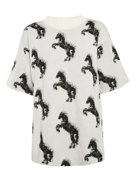 Stella McCartney Pre-Owned 홀스 자카드 스웨터