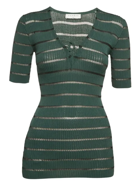 SANDRO pre-owned striped short-sleeve top