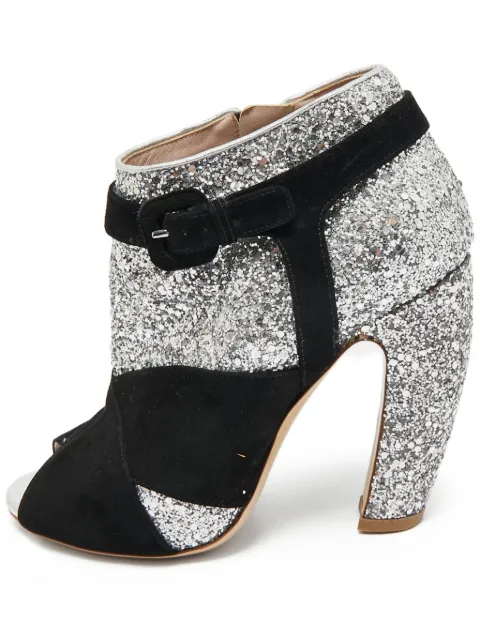 Miu Miu Pre-Owned 110mm glitter ankle boots