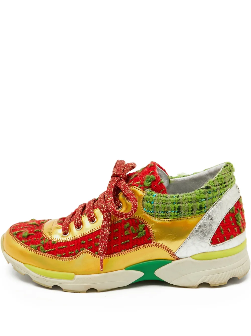 CHANEL Pre-Owned tweed sneakers | Yellow | Image 1