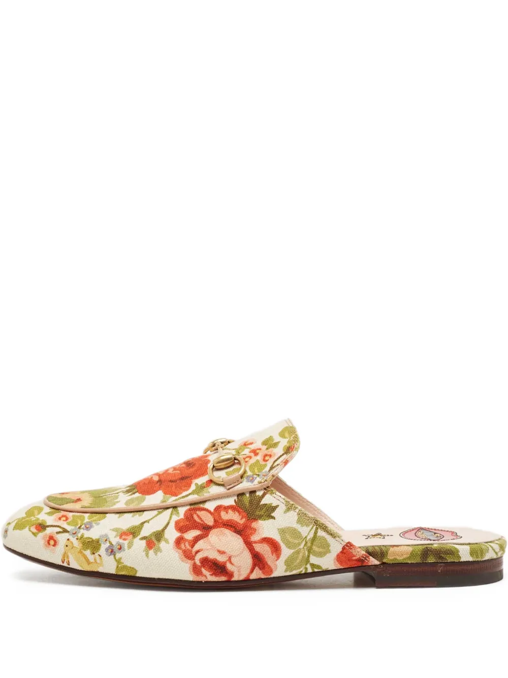 Gucci Pre-Owned フローラル レザーサンダル - レッド Gucci Pre-Owned フローラル レザーサンダル - レッド