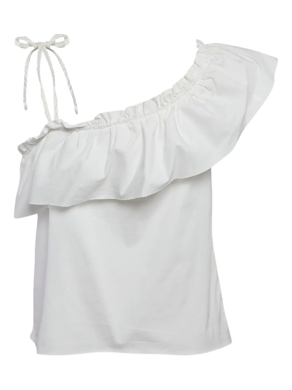 Valentino Pre-Owned ruffled one-shoulder top | White | Image 1