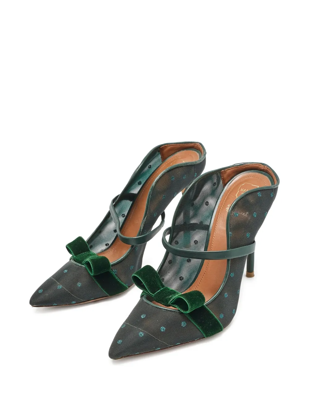 Malone Souliers pre-owned 100mm pointed-toe mesh mules | Image 2