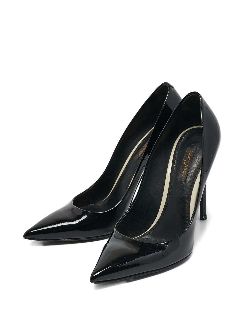 Louis Vuitton Pre-Owned patent leather pointed-toe pumps - Zwart