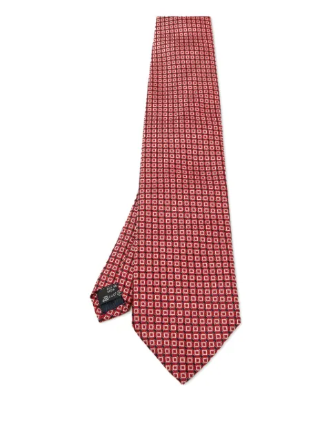 Ermenegildo Zegna Vintage geometric-pattern silk tie