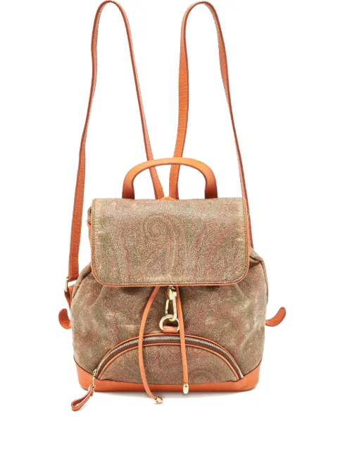 Etro Pre-Owned paisley-jacquard leather backpack
