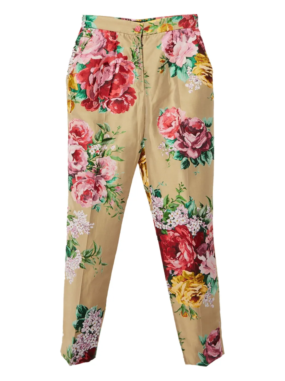 Dolce & Gabbana Pre-Owned floral-print trousers | Yellow | Image 1
