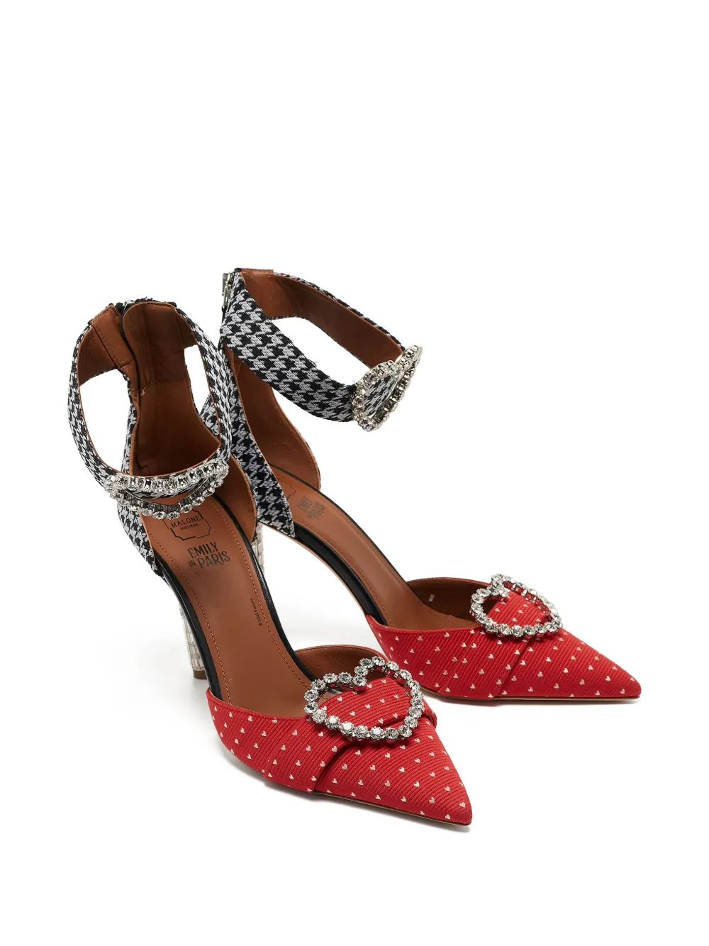 Malone Souliers Pre-owned 100 mm Camille pumps met hartgesp - Rood
