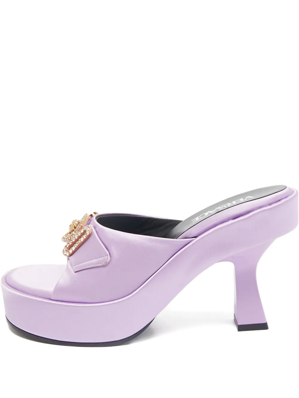 Versace Pre-Owned 2024 Medusa platform satin mules | Purple | Image 1