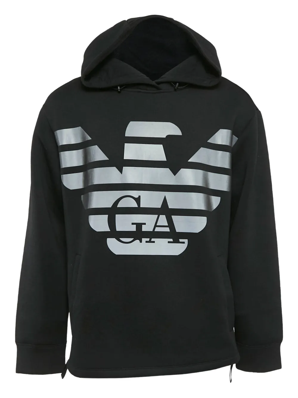 Emporio Armani Pre-Owned logo-print hoodie | Black | Image 1
