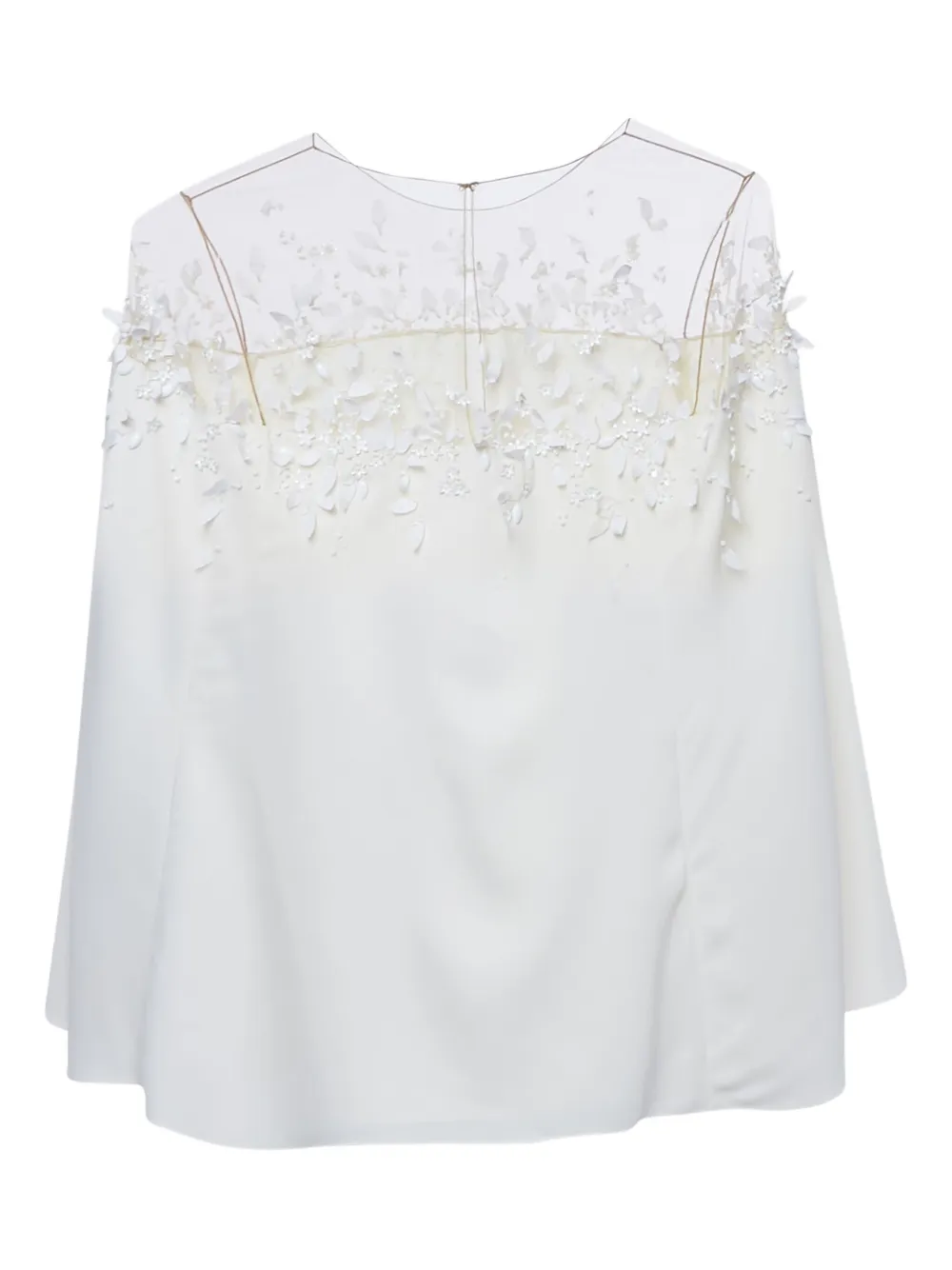 Oscar de la Renta Pre-Owned floral-embellished top | White | Image 1