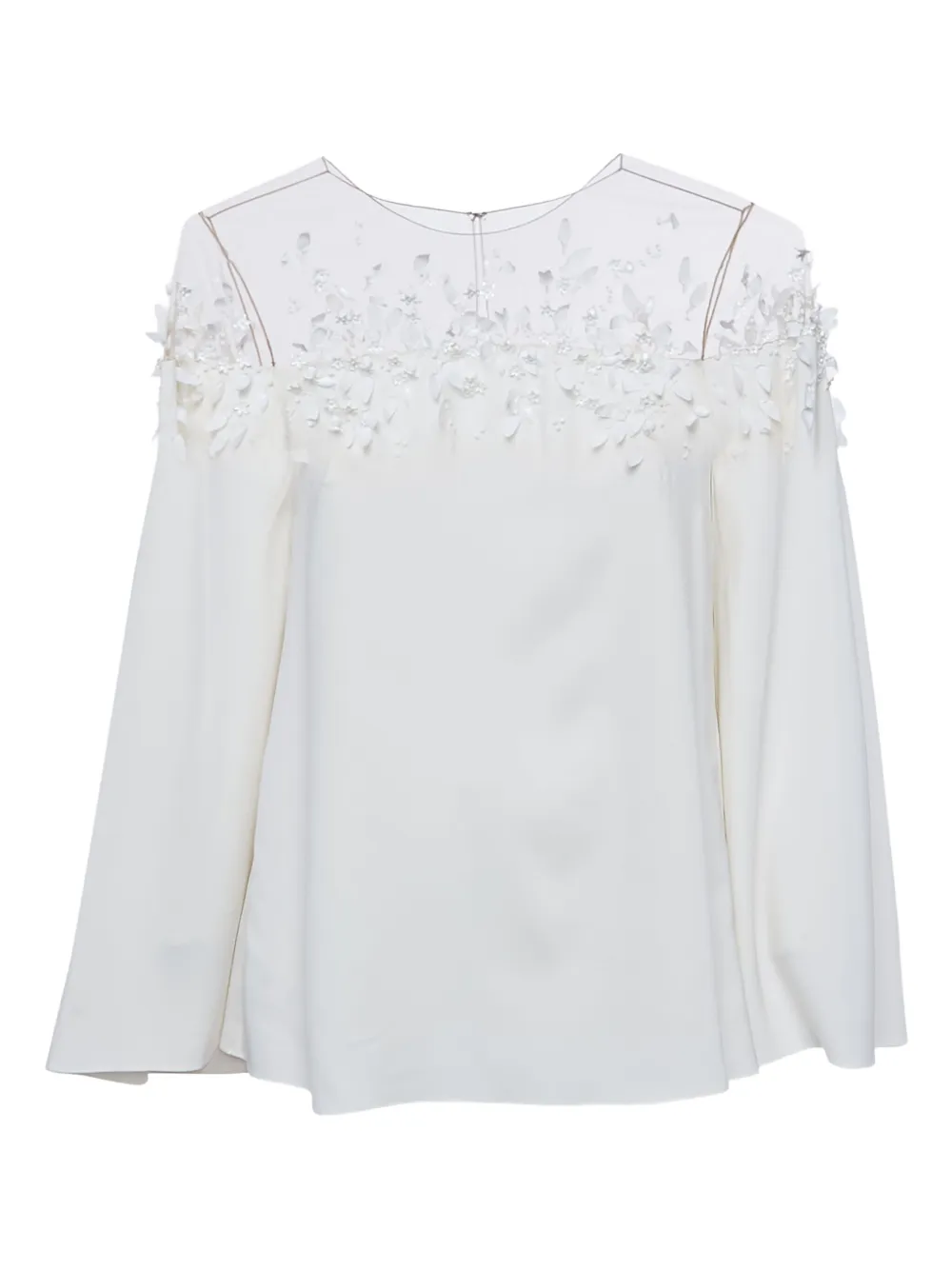Oscar de la Renta Pre-Owned floral-embellished top | Image 2
