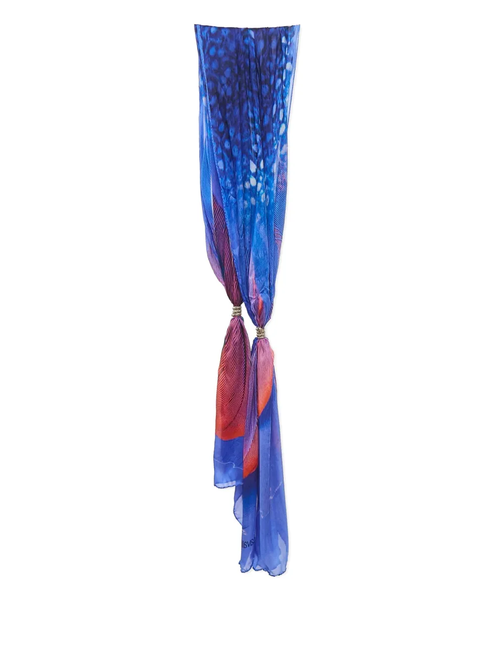 Roberto Cavalli Vintage ring-embellished silk scarf | Image 2