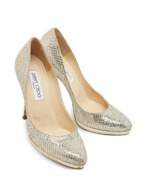 Jimmy Choo Pre-Owned 110mm glitter pumps