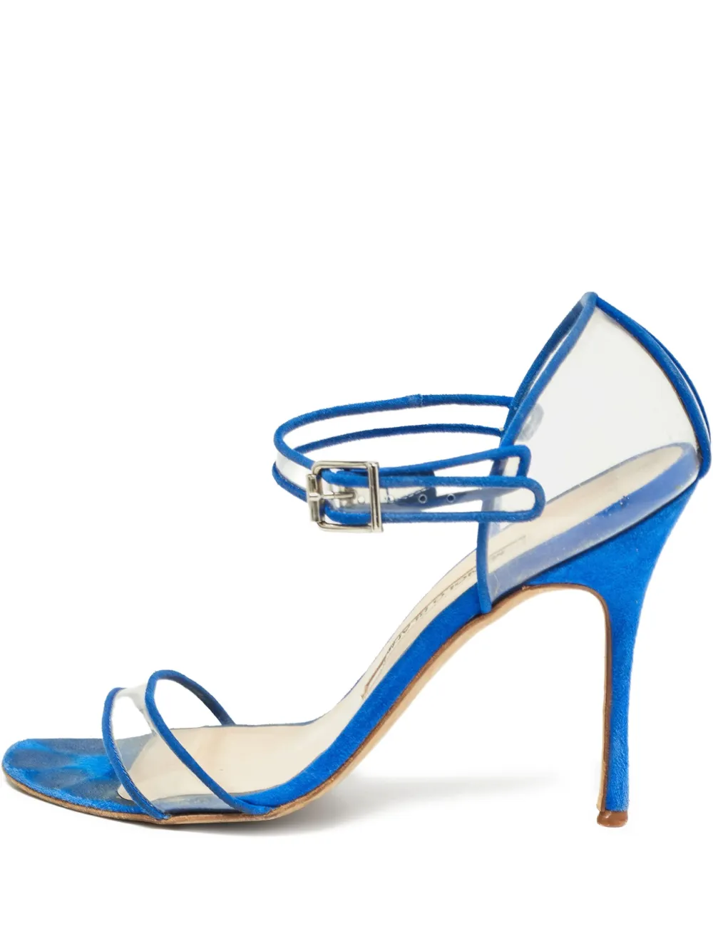 Manolo Blahnik sandalias de archivo transparente Ferson con tacón stiletto de 110mm | azul | Image 1