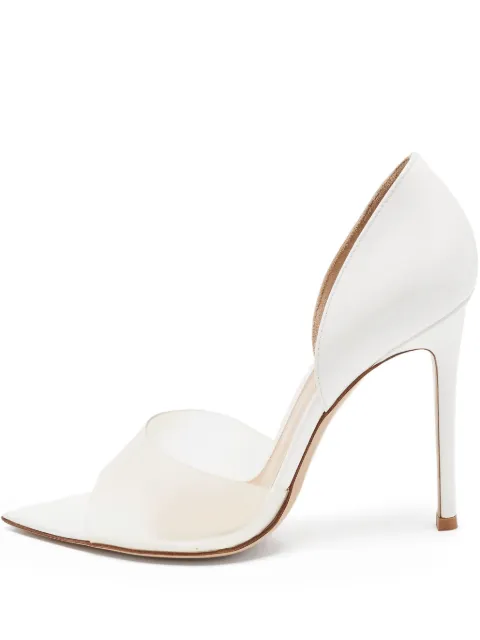 Gianvito Rossi Patent Leather Clear Panel Pumps