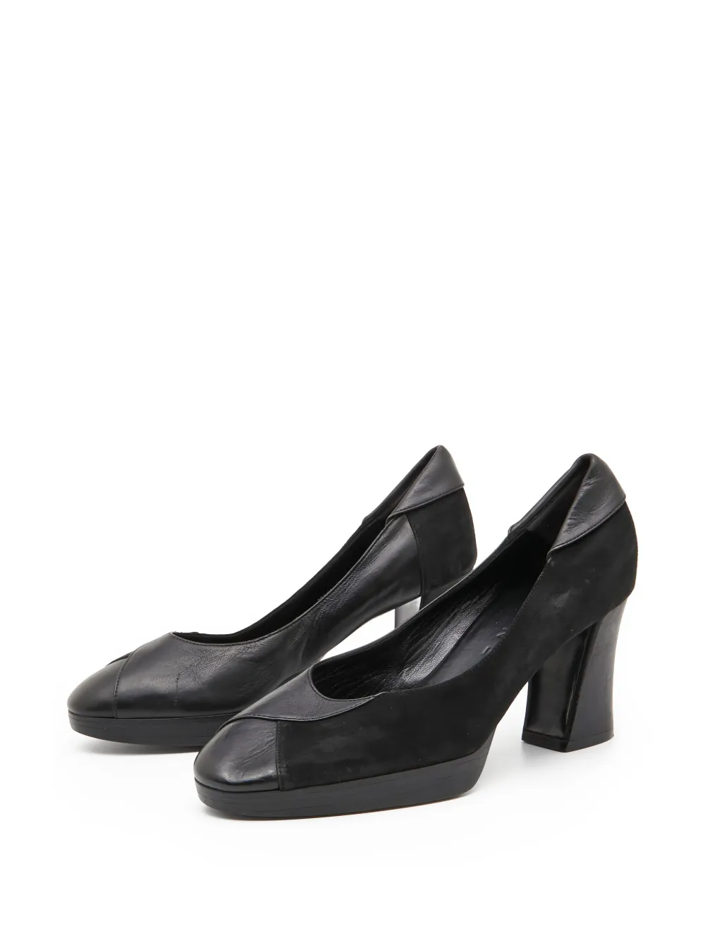 Céline Pre-Owned Leather Suede Platform Shoes | Image 2