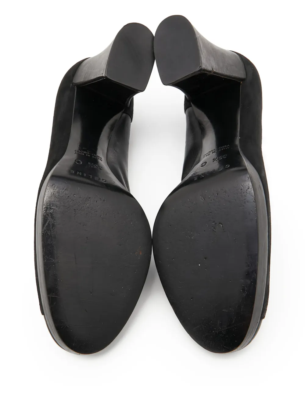 Pre-owned Celine Leather Suede Platform Shoes