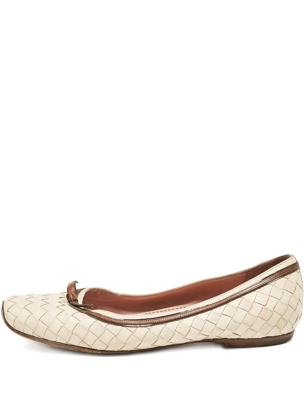 Bottega Veneta Pre-Owned Intrecciato Bow ballet flats | Neutrals | Image 1