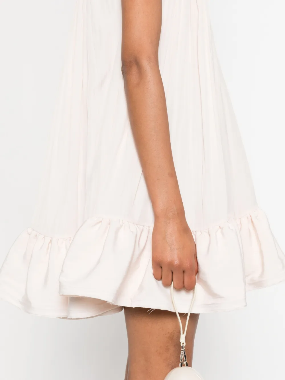 Lanvin Mini-jurk met ruches en franje hals Roze