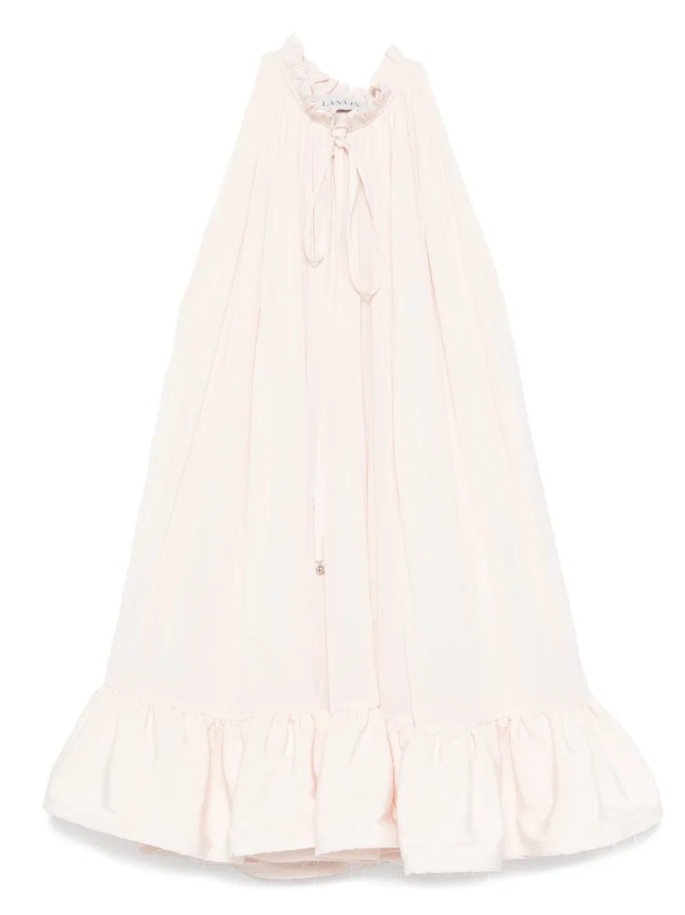 Lanvin Mini-jurk met ruches en franje hals Roze