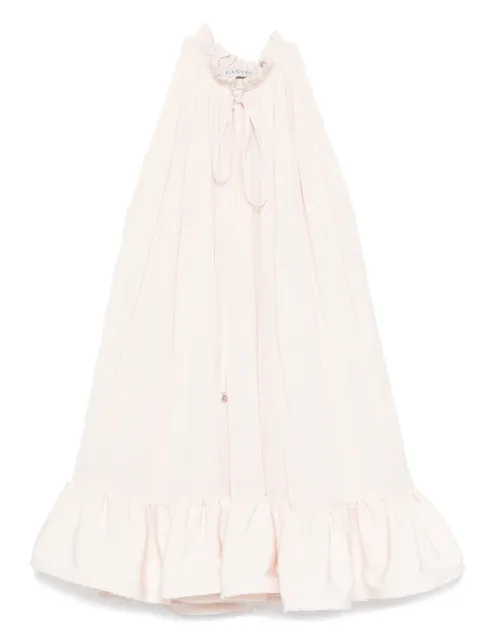 Lanvin vestido corto con volantes en el cuello
