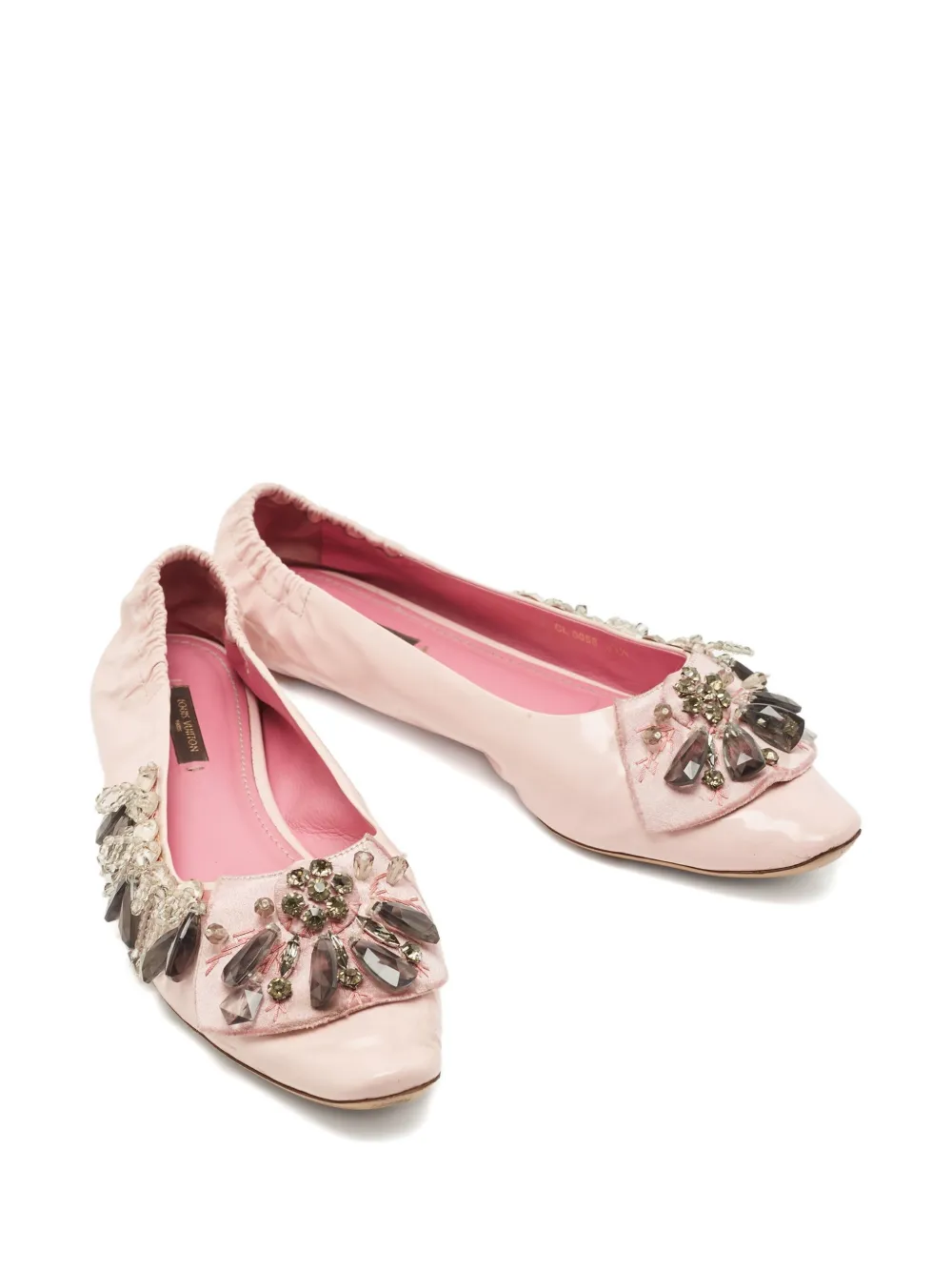 Louis Vuitton Pre-Owned Ballerina's met kristallen - Roze