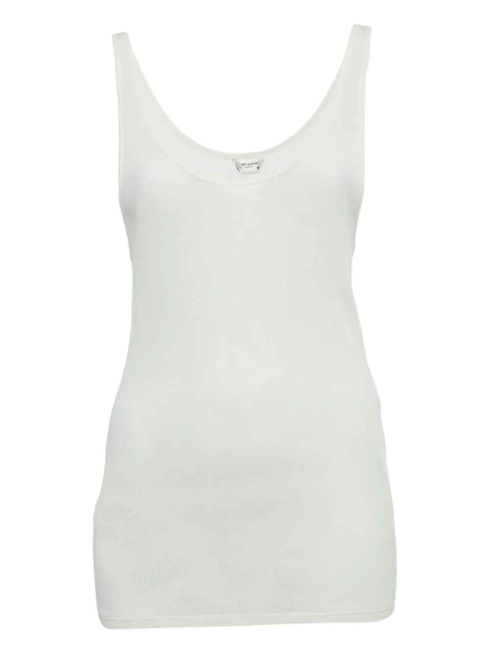 Saint Laurent Pre-Owned ribbed tank top | White | Image 1