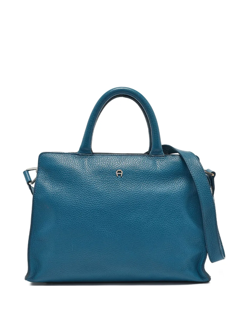 Aigner Vintage pre-owned Cybill textured leather tote bag | Blue | Image 1
