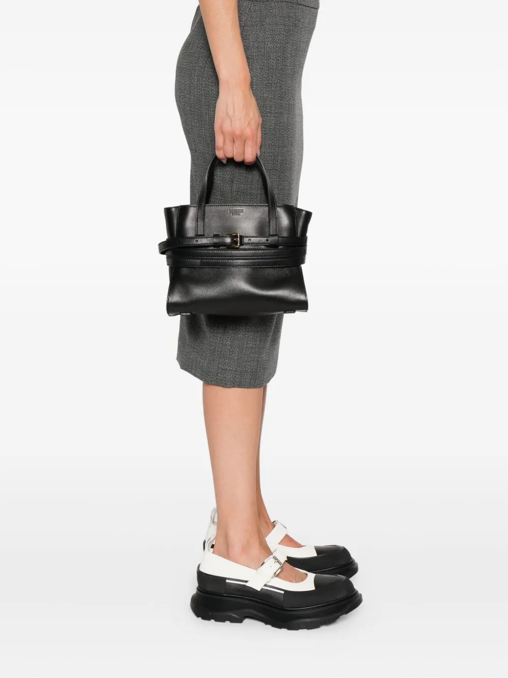 Moschino Tie Me buckle-fastening tote bag Zwart
