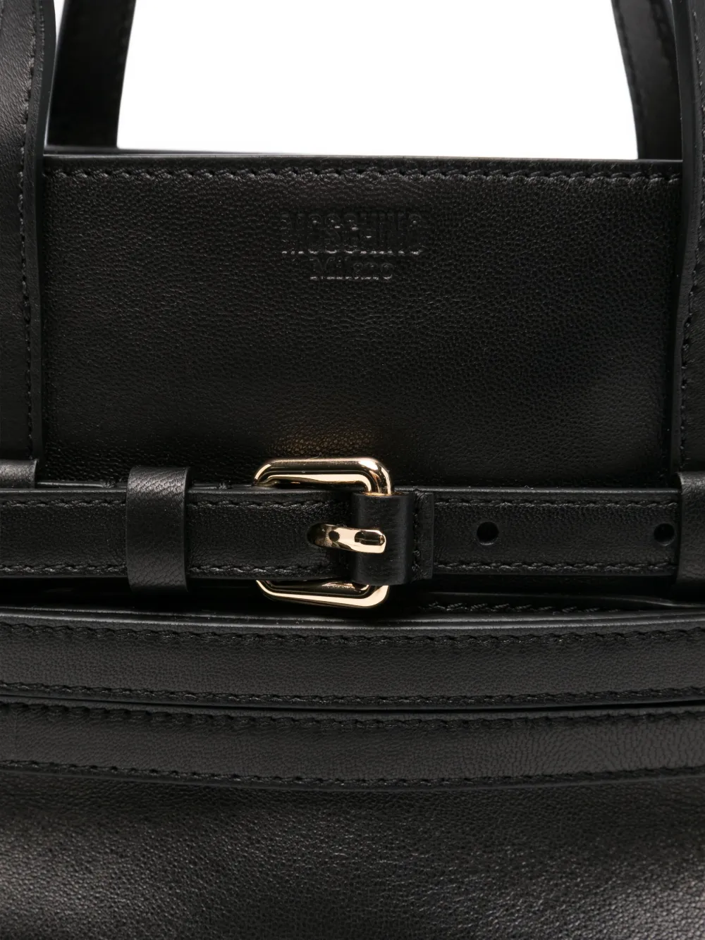 Moschino Tie Me buckle-fastening tote bag Zwart