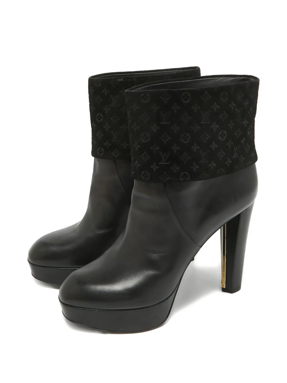 Louis Vuitton Pre-Owned Laarzen met plateauzool en monogram - Zwart