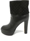 Louis Vuitton Pre-Owned monogram platform boots - Black